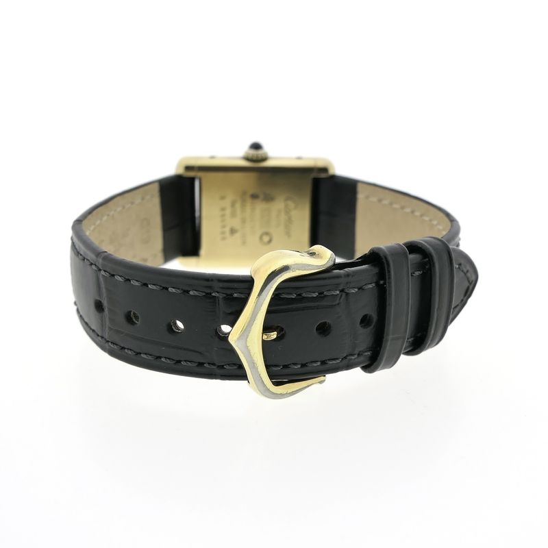 Image 8 of Cartier Tank Vermeil 3 096505; Vintage mechanisch dames horloge