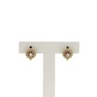 Image 1 of Gold flower earrings with zirconia | Asmina