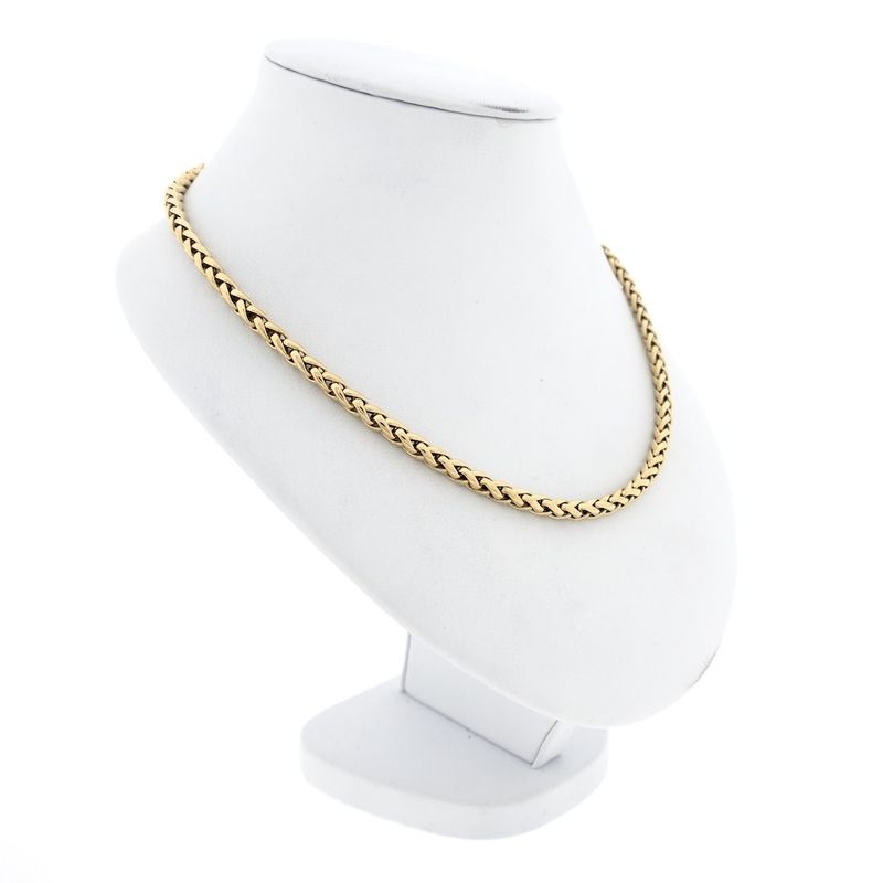 Image 3 of Gold foxtail link necklace