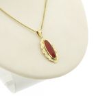 Image 8 of Vintage gold pendant with carnelian
