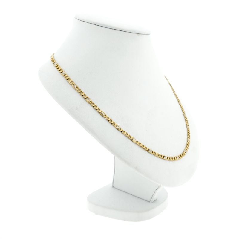Image 5 of Two-tone gold Figaro link chain | 51.5 cm