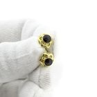 Image 11 of Vintage gold stud earrings with garnet