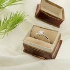 Image 2 of 18-karat white gold solitaire ring with 0.37 ct diamond