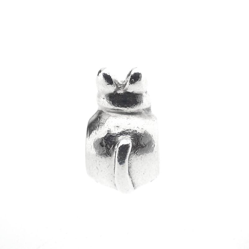 Image 4 of Pandora charm; Silver; Kitty Cat