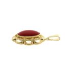 Image 6 of Antique Gold Pendant with Blood Coral
