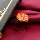 Image 2 of Gold ring with blood coral