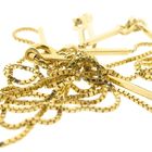 Image 7 of Long gold Venetian link chain/sautoir with bars