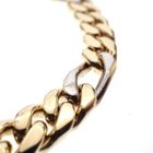 Image 6 of Solid two-tone gold Figaro link bracelet