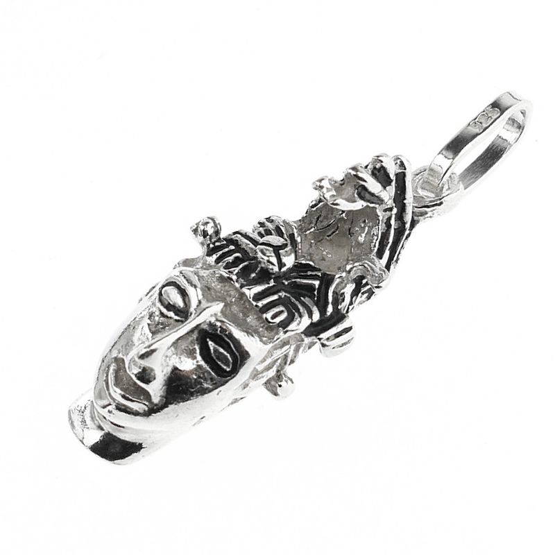 Image 3 of Silver punk style necklace pendant