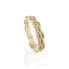 Image 1 of Vintage gold link bracelet; Flowers | 18 cm