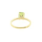 Image 3 of Gold Ring with Peridot and Diamonds; 0.12 ct.
