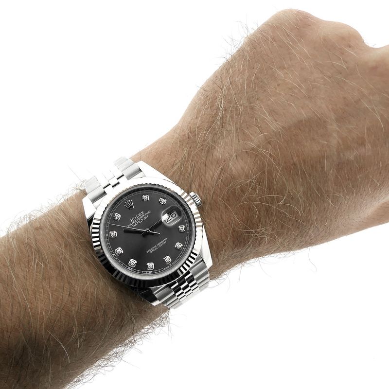 Image 16 of Rolex Datejust 41mm 'Rhodium Diamond Dial' 126334; Automatic men's watch