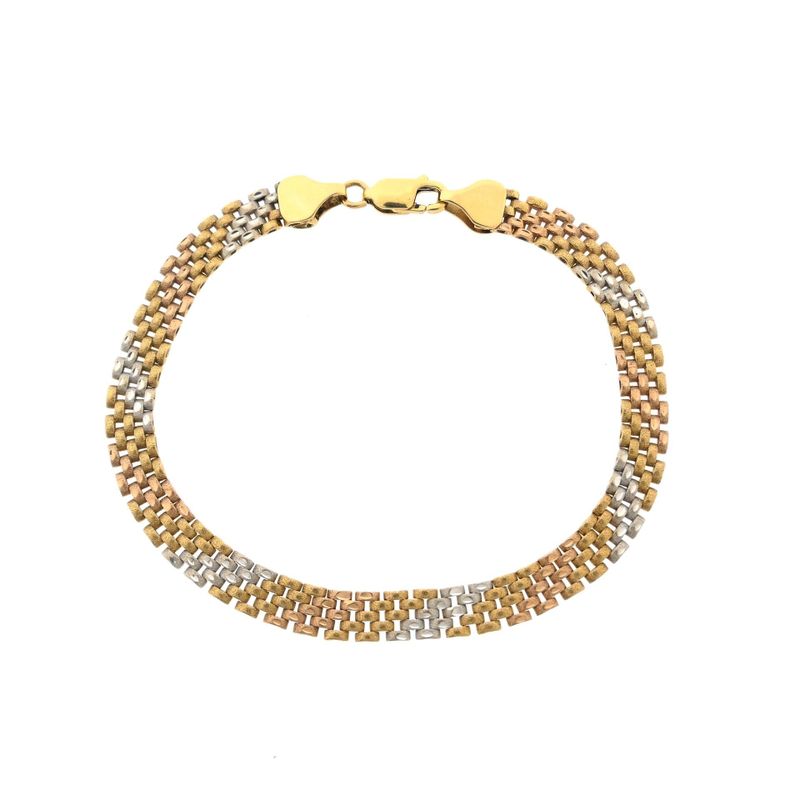 Image 3 of Tricolor gold fantasy link bracelet
