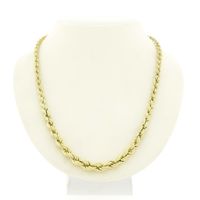 Gold twisted link necklace