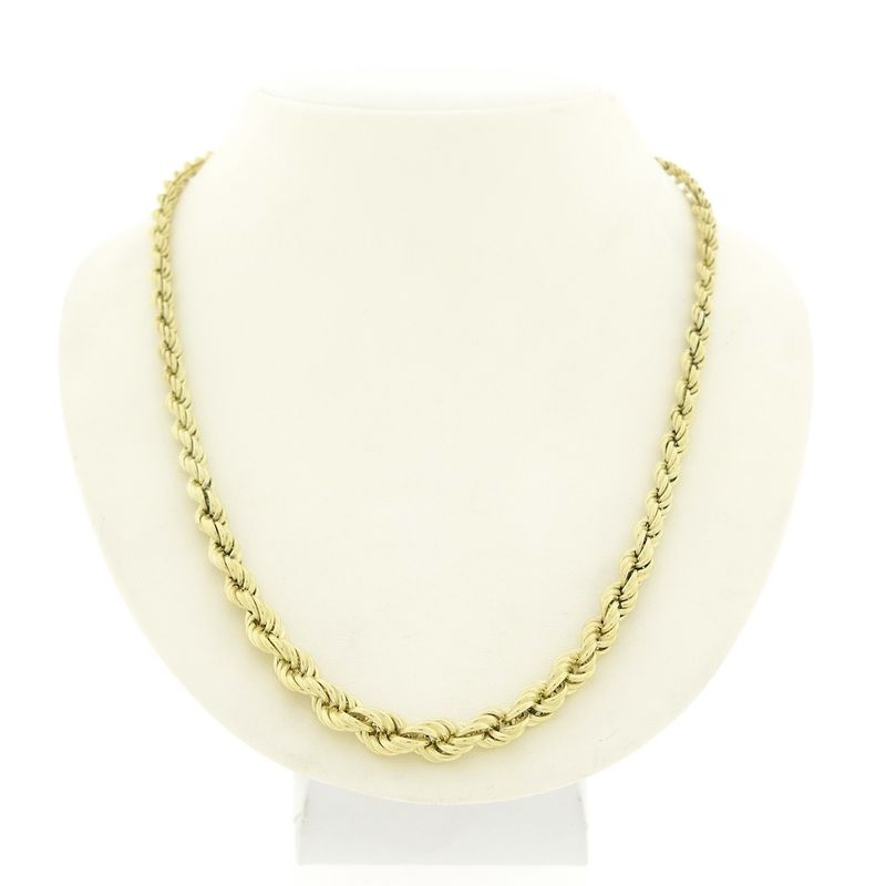 Image 1 of Gold twisted link necklace