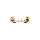 Image 7 of Gold Dolphin Earrings with Zirconia