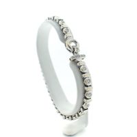 18K white gold tennis bracelet with 1.23 ct. diamond | 19 cm