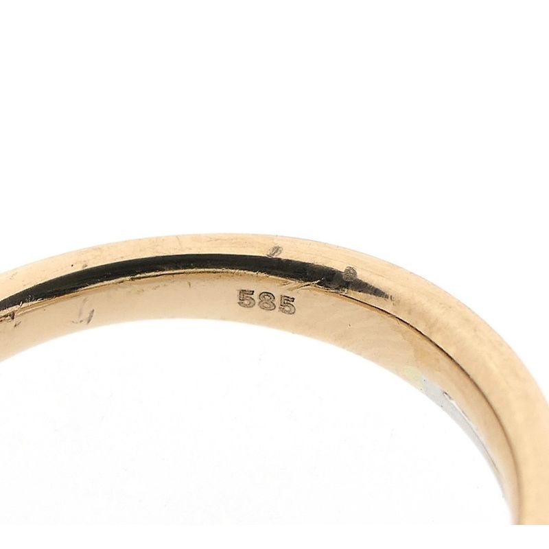 Image 7 of Two-tone gold ring with diamonds; 0.03 ct.