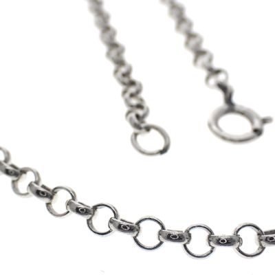 Image 2 of Silver long jasseron necklace | 76 cm