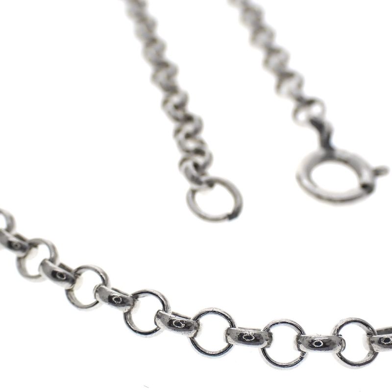 Image 2 of Silver long jasseron necklace | 76 cm