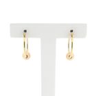 Image 1 of Tricolor gold earrings with a ball; Ø 16.5 mm