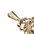 Image 8 of Gold vintage pendant with garnet stone | filigree