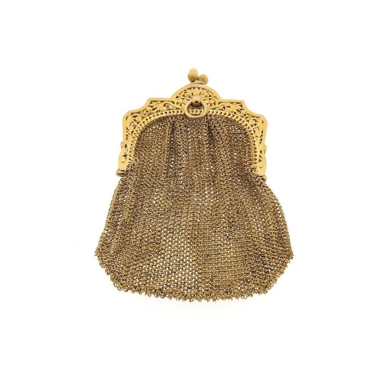 Image 7 of Antique gold purse with diamond | 0.64 ct.