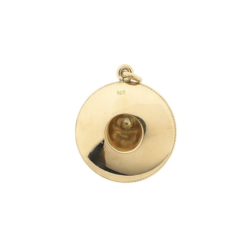Image 5 of Gold sombrero pendant | Mexico