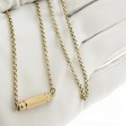 Image 8 of Gold jasseron link chain with decorative clasp | 44 cm