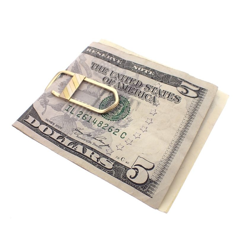 Image 2 of 18K tricolor gold money clip