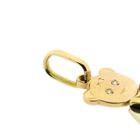 Image 6 of Tricolor gold pendant of a bear with diamond; 0.015 ct.