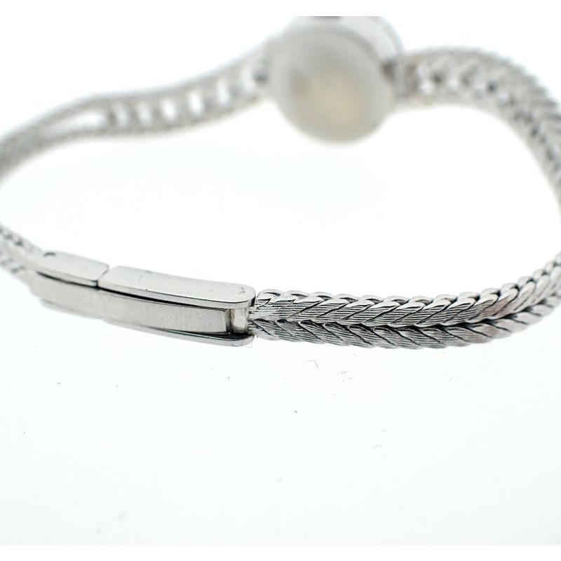 Image 7 of Omega vintage dress watch; 18k white gold women's watch with diamonds