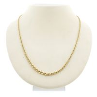 Gold twisted link chain | 45.5 cm