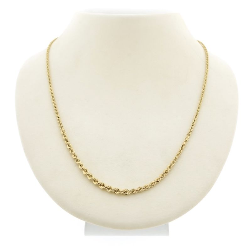 Image 1 of Gold twisted link chain | 45.5 cm