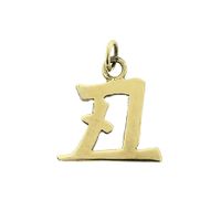 Gold pendant of Chinese horoscope sign; Ox