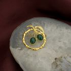 Image 7 of 22 carat gold brooch with chrysoprase