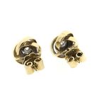 Image 5 of Vintage gold stud earrings with diamond | 0.07 ct.