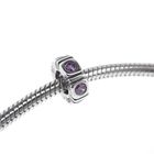 Image 2 of Pandora spacer; Silver; Purple Northern Light