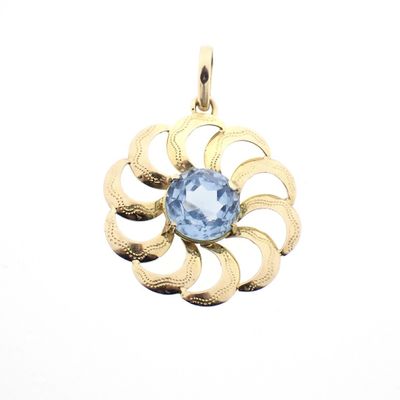 Image 1 of Gold pendant with topaz