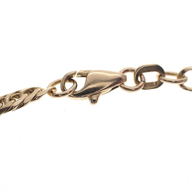 Image 3 of Gold flat gourmet link bracelet | 19 cm