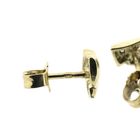 Image 4 of Gold stud earrings with diamond; 0.02 ct.