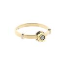 Image 4 of Bicolor gold ring with diamond; 0.05 ct.