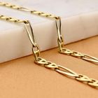 Image 2 of Bicolor Gold Figaro/Marine Link Chain