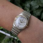 Image 10 of Omega Constellation Manhattan; Women's watch with mother-of-pearl dial and diamonds