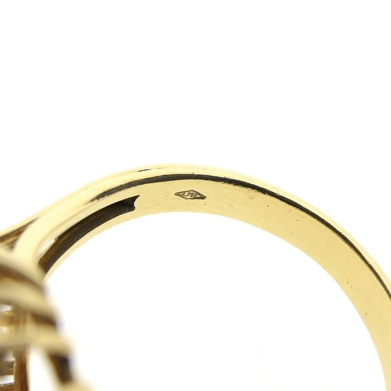 Image 6 of Gold cocktail ring with sapphire and diamonds; 0.70 ct.