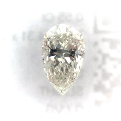 Image 2 of 0.55 ct. Pear cut diamond H/ SI2 + IGI Certificate - Natural diamond