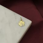 Image 7 of Gold pendant of a four-leaf clover with diamond | 0.005 ct.