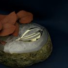 Image 2 of Vintage gold abstract brooch