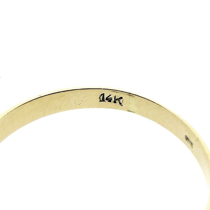 Image 4 of Gold solitaire ring with zirconia