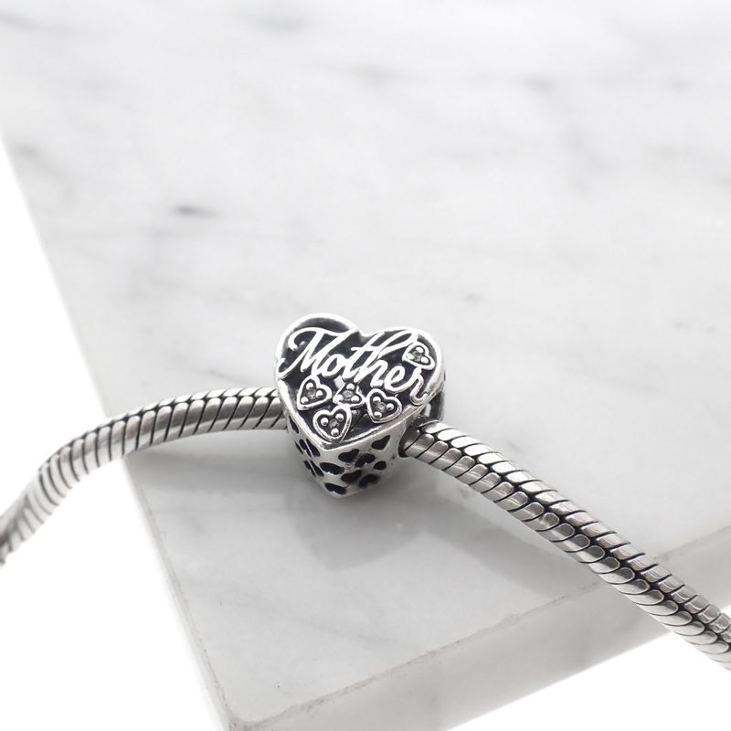 Image 2 of Pandora Moments charm; Silver; Mother and Son
